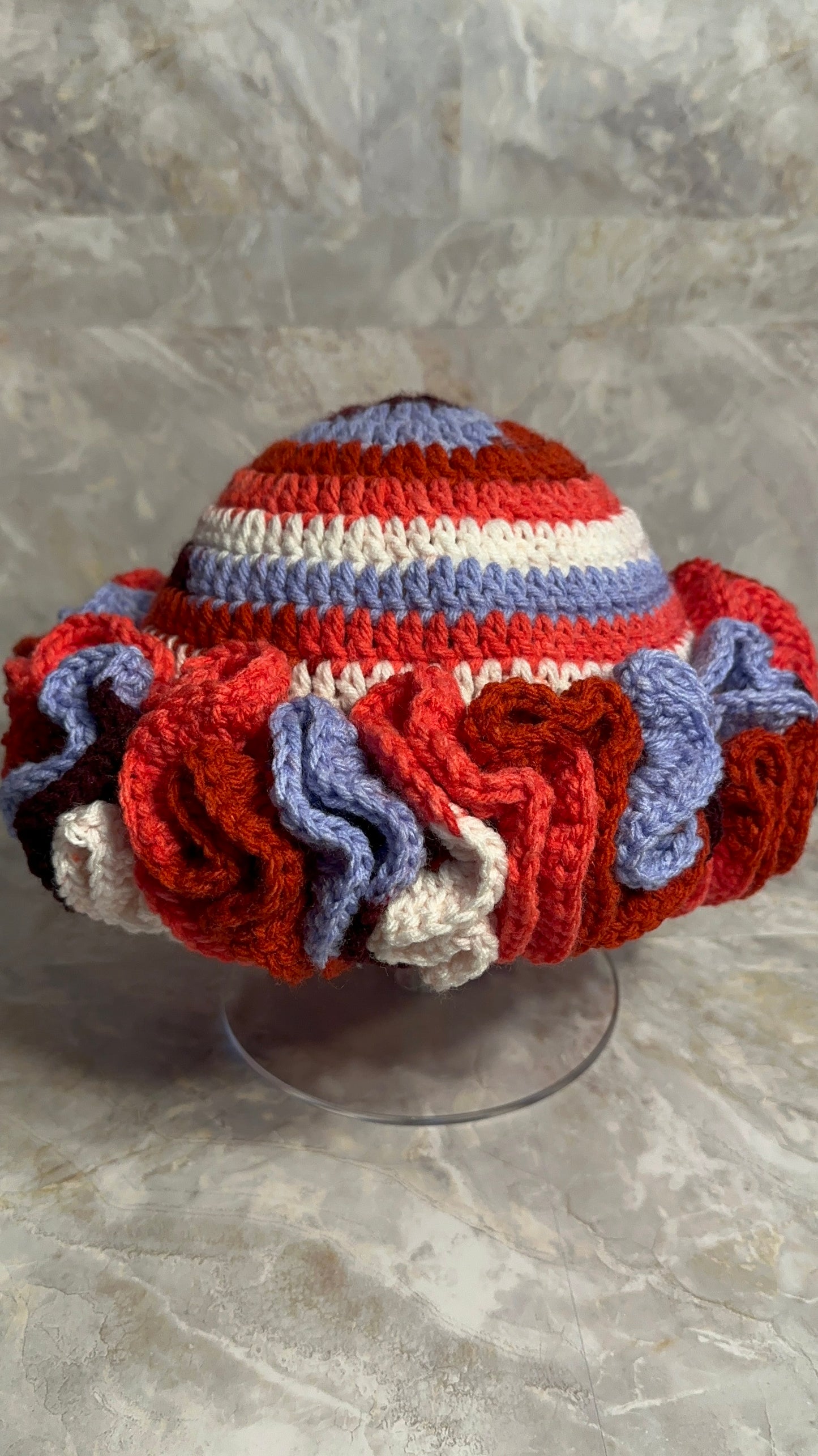 Ruffle Beanie (Multicolor)