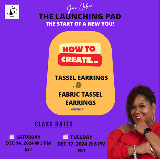 Fabric and Tassel Earring Class (T15-2) - 2 Hours